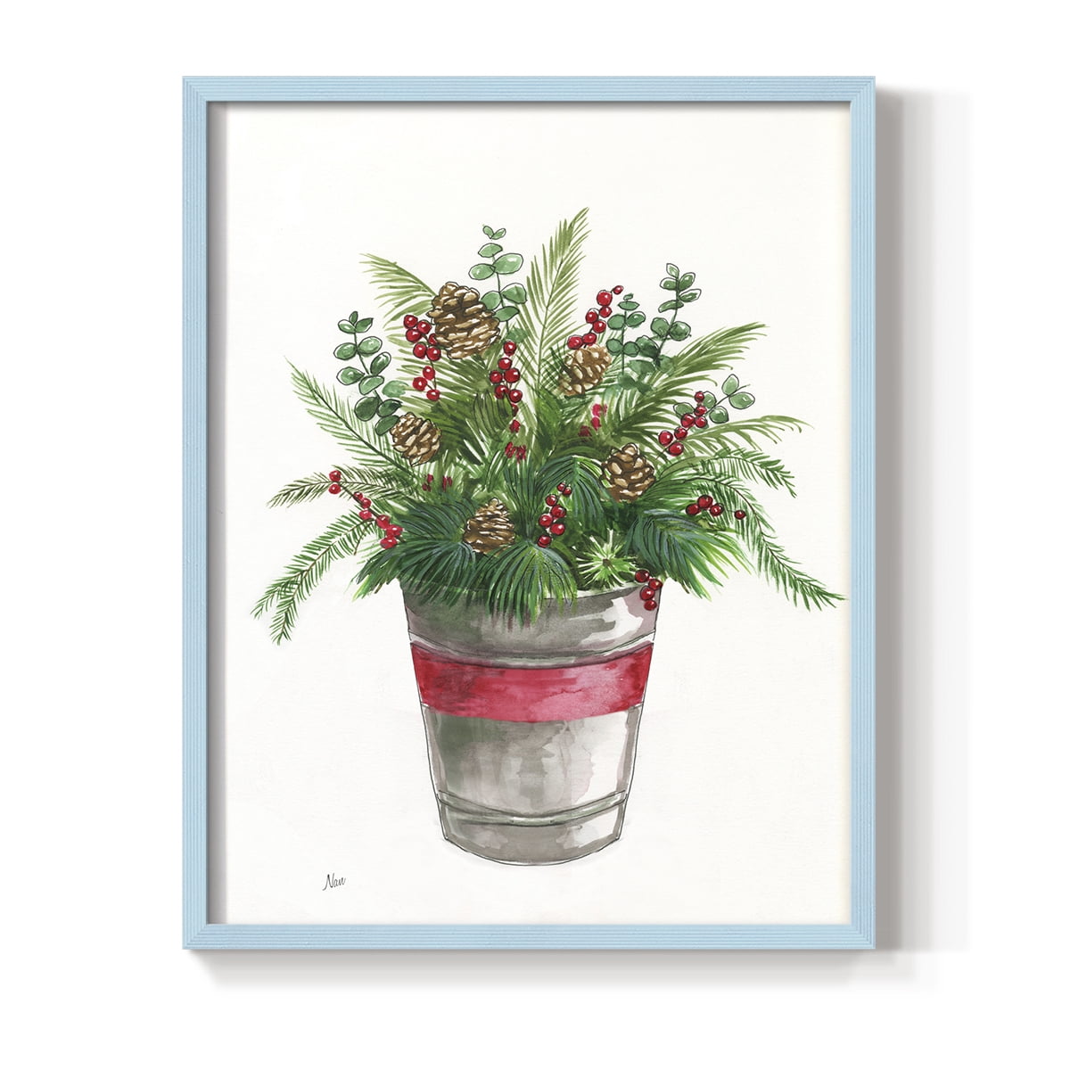 Winter Greens Framed Print - Solid Wood in Single Picture Frame Solid Wood 2 Framed Print