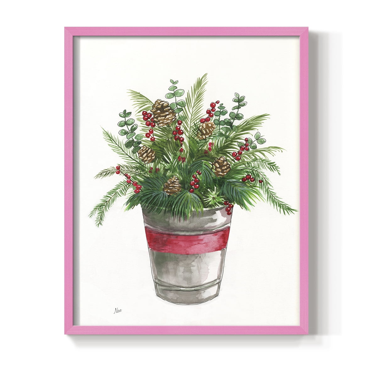 Winter Greens Framed Print - Solid Wood in Single Picture Frame Solid Wood 2 Framed Print