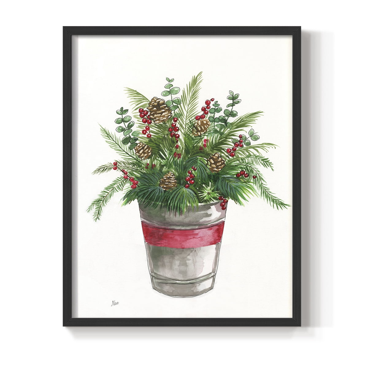 Winter Greens Framed Print - Solid Wood in Single Picture Frame Solid Wood 2 Framed Print