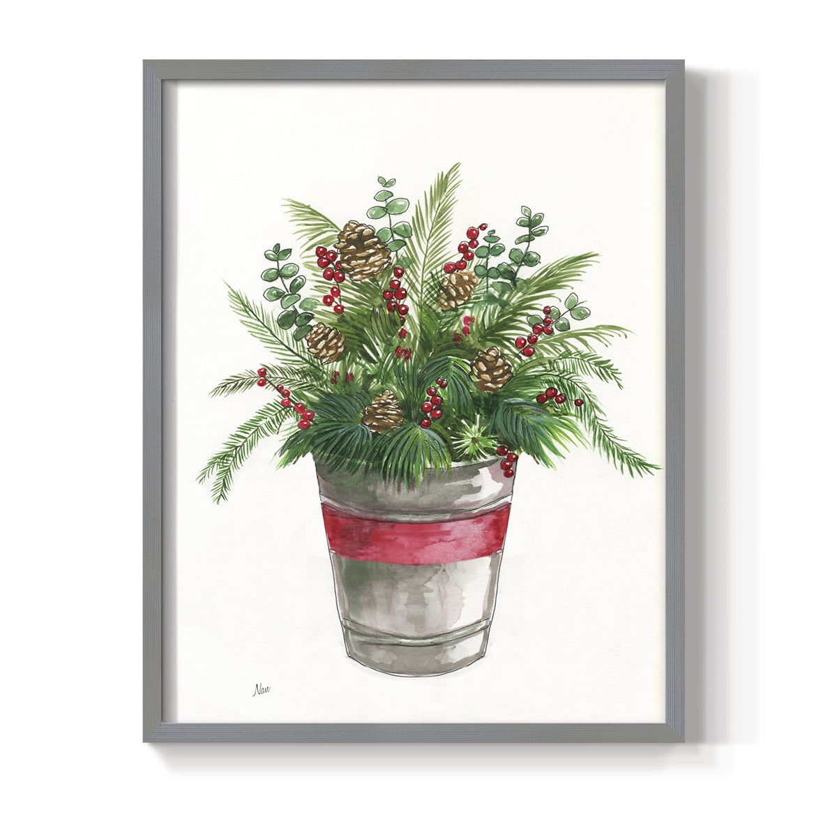 Winter Greens Framed Print - Solid Wood in Single Picture Frame Solid Wood 2 Framed Print