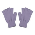 thumbnail image 1 of Winter Half Finger Gloves Knitted Fingerless Mittens Warm Stretchy Gloves for Men and Women, Winter Thermal Fingerless Gloves for Men Women, Warm knitted Half Finger Mittens, 1Pair(Purple,6.5x3.9"), 1 of 8
