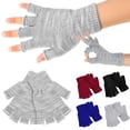 thumbnail image 1 of Winter Half Finger Gloves, Knitted Fingerless Mittens, Warm Stretchy Gloves for Men and Women, 1 of 8