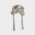 thumbnail image 1 of Winter Hat Cute Cat Ear Shape y2k Style Furry Knit Earflap Hat with Long Ear Straps Peruvian Cover Ear Beanie Hat, 1 of 1