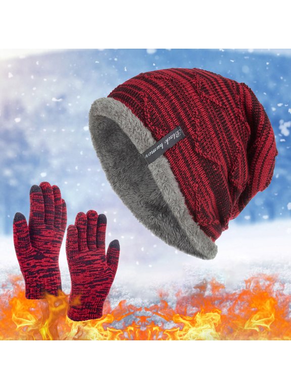 Winter Hat & Glove Set for Commuting, Ideal for Cold Mornings and Weekend Ski Trips