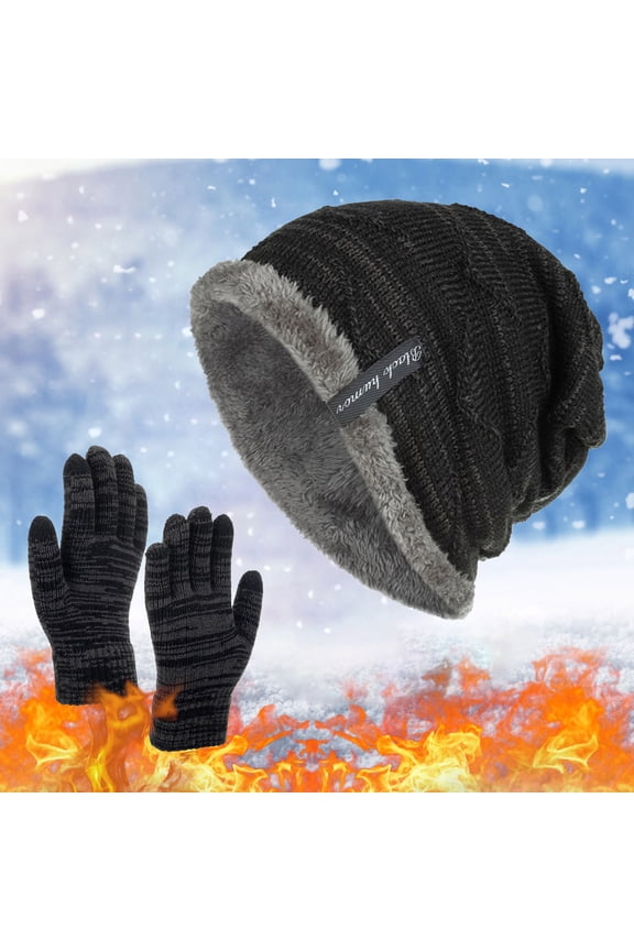 Winter Hat & Glove Set for Commuting, Ideal for Cold Mornings and Weekend Ski Trips