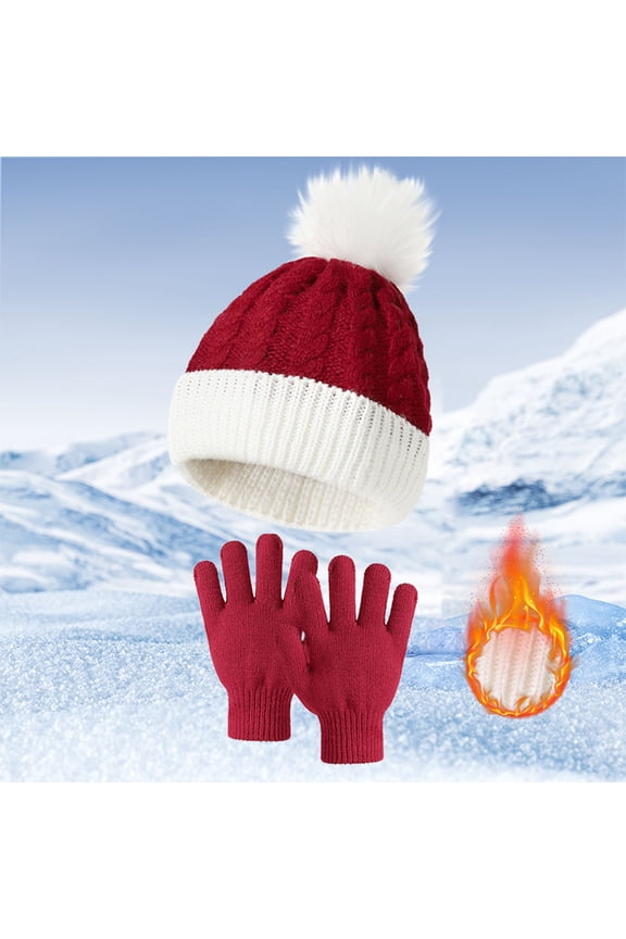 Winter Hat & Glove Set for Commuting, Ideal for Cold Mornings and Weekend Ski Trips