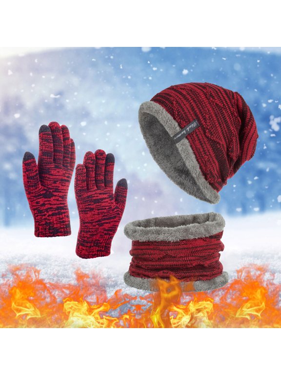 Winter Hat & Glove Set for Commuting, Ideal for Cold Mornings and Weekend Ski Trips