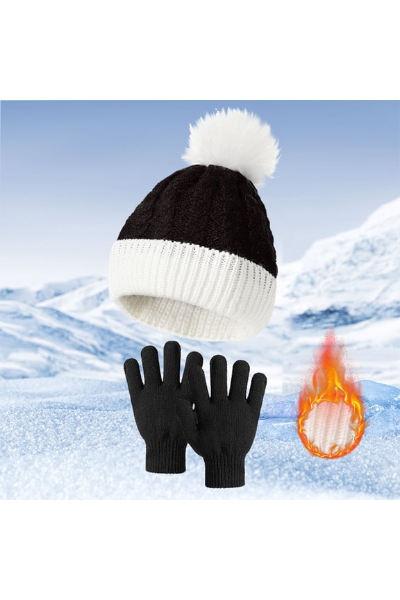 Winter Hat & Glove Set for Commuting, Ideal for Cold Mornings and Weekend Ski Trips