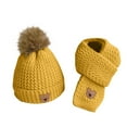 thumbnail image 1 of Winter Hat Gloves Scarf Set, Boys Girls Kids Winter Hat Beanie with Pom Neck Warmer Knit Beanie Cap Fleece Lined Set for Unisex 1-6 Years under $10, 1 of 3