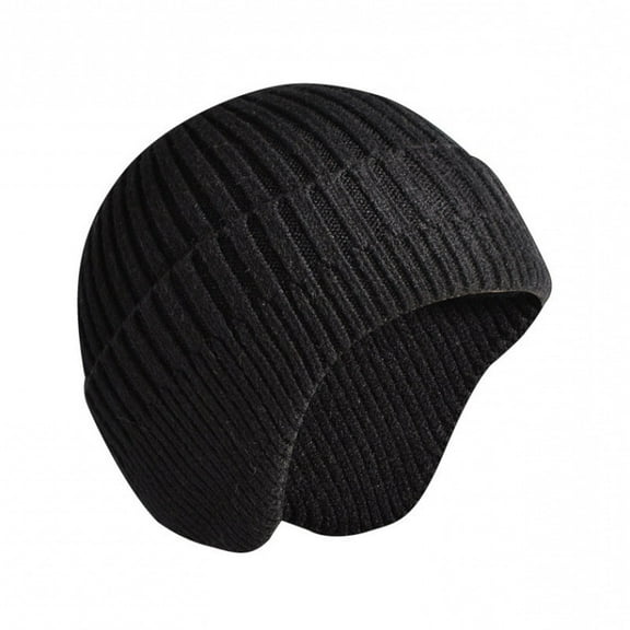Winter Hat Men Knitted Hat Women Earflap Mens Wool Cap Warm Skull Cap Cycling Warm Hat