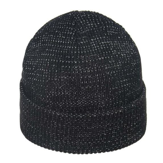 Winter Hat For Men Reflective Yarn Knit Cap Soft And Warm Fold Up Daily Caps Night Cap Men Ear Covering Hat Leather Hats for Boys Hat Men Cold Weather Mens Snowboard Hat Winter Cap Windproof Hat