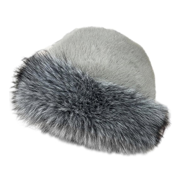 Winter Hat Trendy Womens Fisherman Hat Casual Bucket Hat Faux Plush Material for Outdoor Walking Travel Women