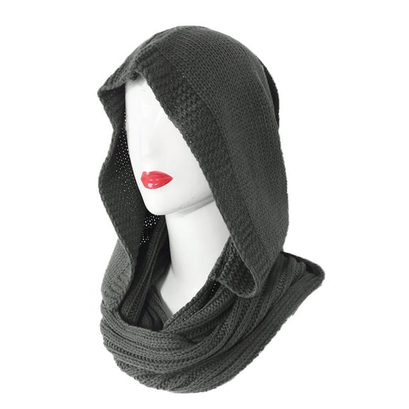 Winter Hat Warm Hooded for Infinity Scarf Cap Balaclava Pullover Chunky Knit Sha