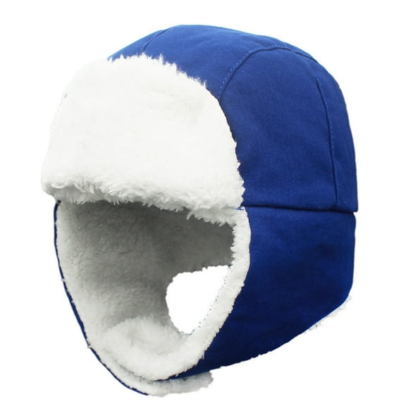 Winter Hat Waterproof &Windproof Winter Baby Beanie Fleece Lined Kids Bomber Hat Earflap Warm Hat for Boys Girls,Blue