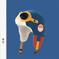 thumbnail image 1 of Winter Hat for Kids Retro Pilot Style Fleece Lined Ear Flap Hat Motorcycle Riding Cap, Pink, 1 of 4