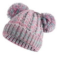 thumbnail image 1 of Winter Hat for Kids Toddler Children, Beanie with Double Pom Pom Warm, Accessories Knit Beanies Cap, 1 of 7