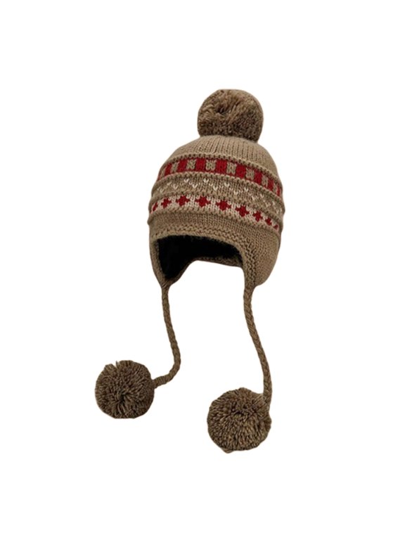 Winter Hat for Women, Knit Beanie for Women with Ties to Adjust, Womens Winter Hat Cold Weather