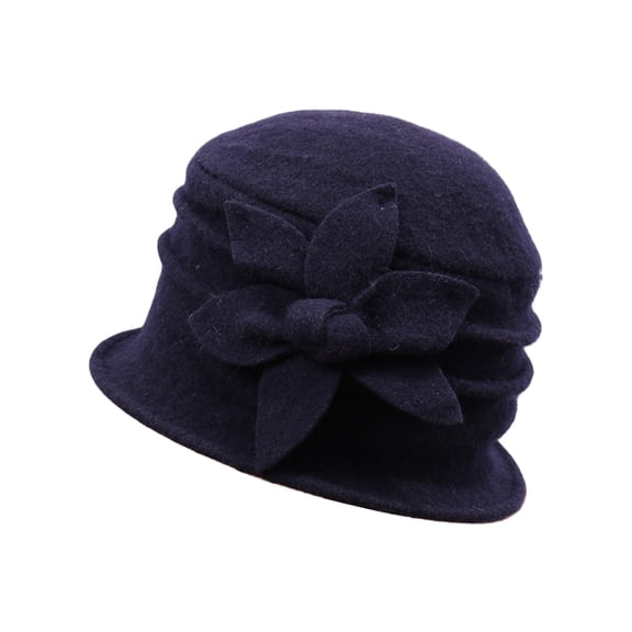 Winter Hats For Women Wool Flower Topper Basin Hat Outdoor Warm Windproof Soft Comfortable One Size Size Hats For Women