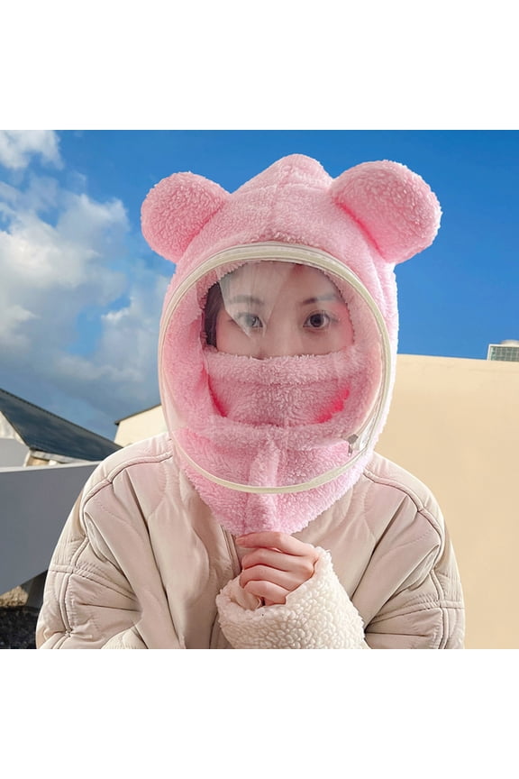 Winter Hats Hat Pink Caps Earflap Hood Scarves Caps Winter Hat