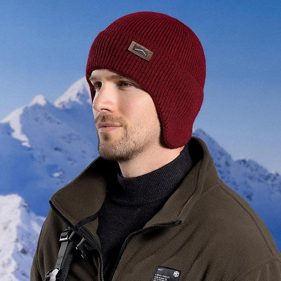 Winter Hats For Men Lined Warm Winter Caps Unisex Fashion Knit Cap Thermal Hats Cold Proof Ear Warm Cap Women's Trapper Hat Man Hats And Caps Canvas Trapper Hat Warm Baseball Cap Plaid Hat Crazy Hats