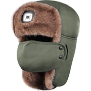 Winter Hats Ushanka Trapper Hat with Light , Warm Russian Hats with Earflaps for Men Women