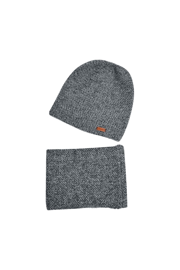 Winter Hats for Women 2-Piece Set with Thickened Knitted Beanie and Matching Neck Warmer, Soft Warm Thermal Slouchy Skull Cap for Cold Weather Outdoor Chilly Morning Commute Everyday Casual Apparel