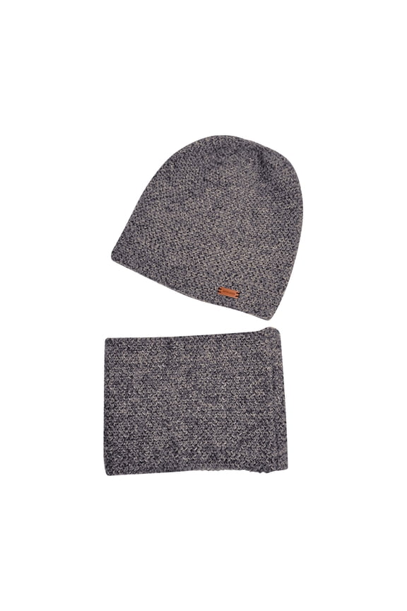 Winter Hats for Women 2-Piece Set with Thickened Knitted Beanie and Matching Neck Warmer, Soft Warm Thermal Slouchy Skull Cap for Cold Weather Outdoor Chilly Morning Commute Everyday Casual Apparel