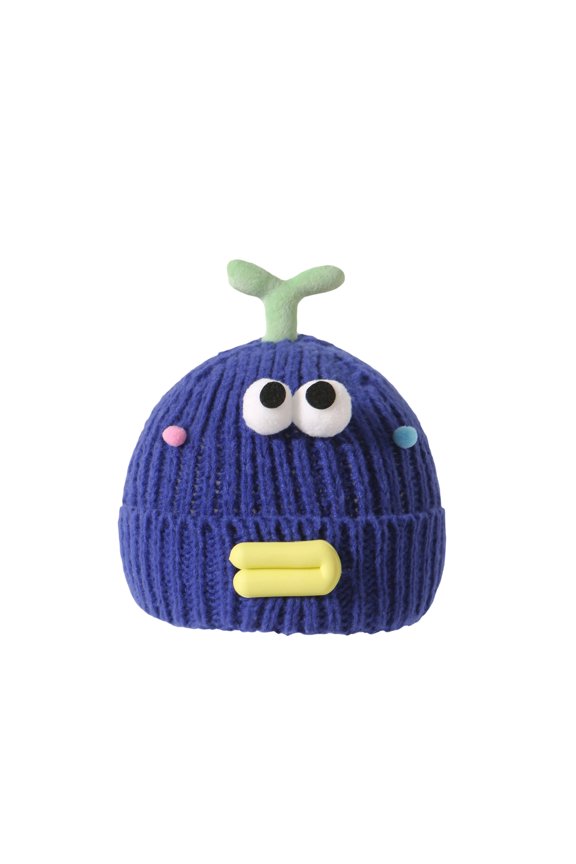 Winter Hats for Women Funny Cartoon Sausage Mouth Knitted Beanie, Cute Big Eyes Sprout Top Ugly-Cute Skull Cap Thermal Warm Hat Cold Weather Gear for Chilly Morning Commute Everyday Apparel