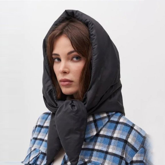 Winter Hats For Women Girls Warm Hooded Scarf Hat Cap Knit Hat With Adjustable Drawstring Womens Running Hat Cold Satin Scarf for Hair Wrapping at Night Womens Neck Scarf Fashion Hair Satin Scarf Wrap