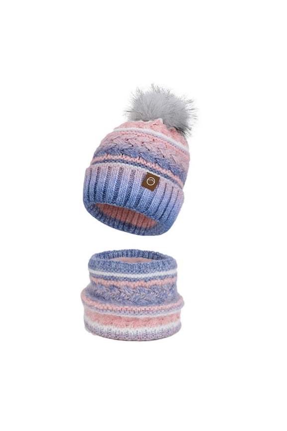 Winter Hats for Women Knitted Beanie and Scarf Set, Fleece Lined Thick Warm Skull Cap with Ear Protection Cold Weather Gear for Chilly Morning Commute Everyday Casual Apparel Chic Streetwear