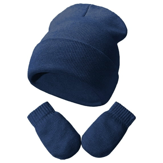 Winter Hats for Kids Scarf Gloves Set Soft Knitted Skull Cap Warm Cute Winter Hat Infant Hats Baby Beanies