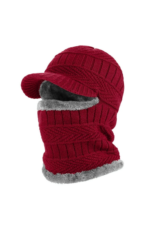 Winter Hats for Men Knitted Warm Cycling Ski Windproof Hood Heavyweight Thermal Fleece Beanie Hat