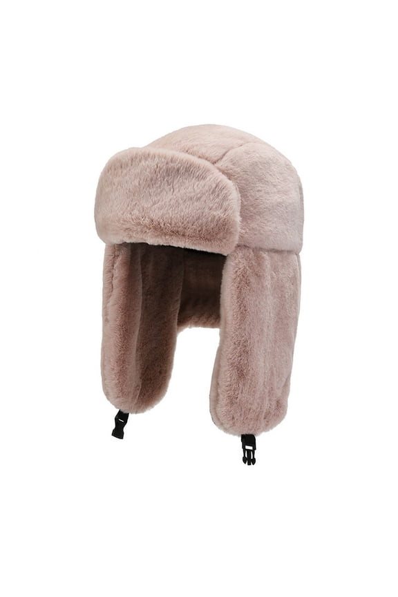 Winter Hats for Men, Women's Winter Hats, Trapper Hat with Earflap, Warmer for Adult Boys, Girls, Pink