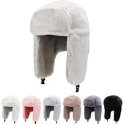 Winter Hats for Men Womens Hats Russian Ushanka Trapper Hat with Ear Flaps Warmer for Adult