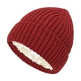 thumbnail image 1 of Winter Hats for Women Beanies Women Girl Fashion Solid All Autumn and Winter Knitted Warm Woolen Hat, 1 of 3