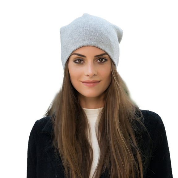 Mens and Womens Fashion Warm Pullover Hat Autumn Winter Wool Knitted Beanie Classic Solid Color Soft Headwear for Daily Use