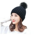 thumbnail image 1 of Winter Hats for Women Hats for Men Women Winter Hats Thick Cable Women Hat Warm Lined Knitted Soft Cap, 1 of 3