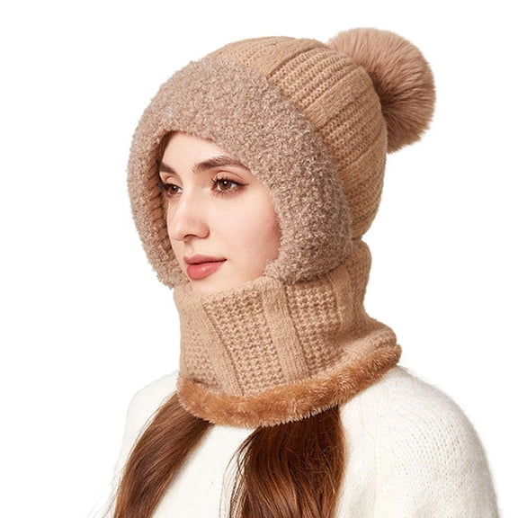 Winter Hats for Women Men Autumn Winter Scarf Hat Polyester Cotton Knit Hat