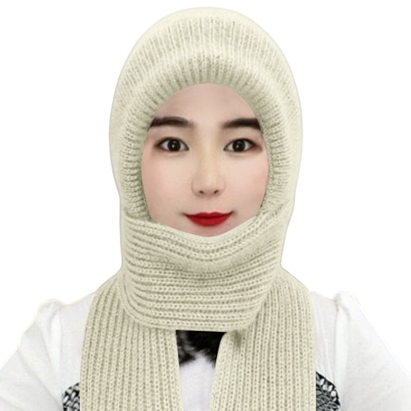 Winter Hats for Women Men Scarf Insulation Anti Cold Wind Winter Cycling Knitted Woolen Hat