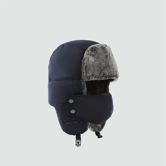 Winter Hats for Women Men Trapper Ushanka Hat with Ear Flaps Warm Fur Fuzzy Russian Bomber Hats for Cold Weather