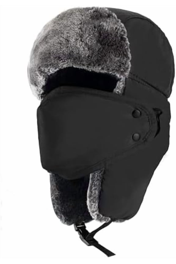 Winter Hats for Women Men Trapper Ushanka Hat with Ear Flaps Warm Russian Bomber Hats for Cold Weather