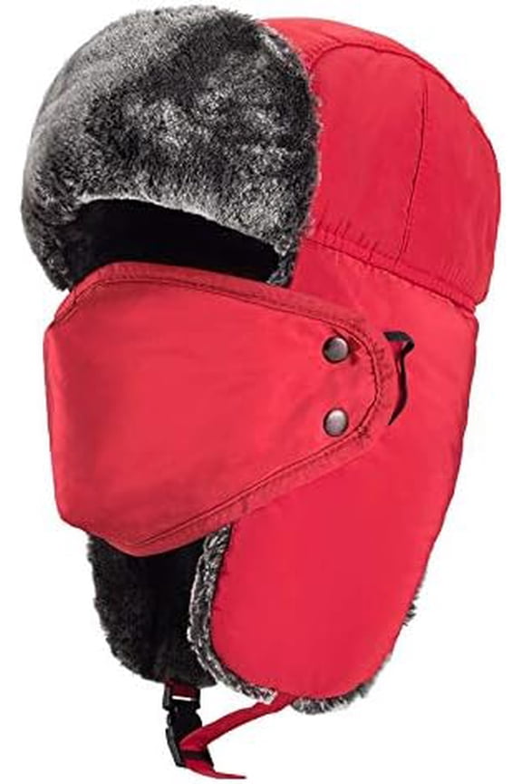 Winter Hats for Women Men Trapper Ushanka Hat with Ear Flaps Warm Russian Bomber Hats for Cold Weather