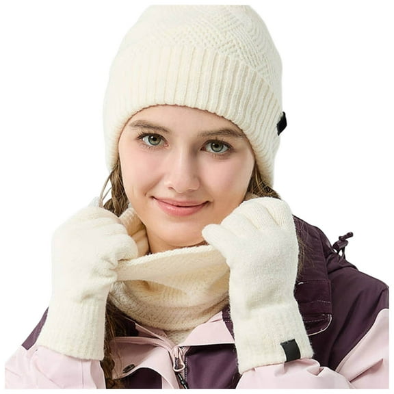 Winter Hats for Women Mens Hats Children Hat Scarf And Glove Set Fashionable Outdoor Baby Warm Three Piece Set