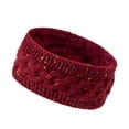 thumbnail image 1 of Winter Headbands Fuzzy Fleece Lined Ear Warmers Headband Thick Knit Ear Muffs Winter Ear Covers Cold Weather Christmas Gift Stocking Stuffers for Women, 1 of 8