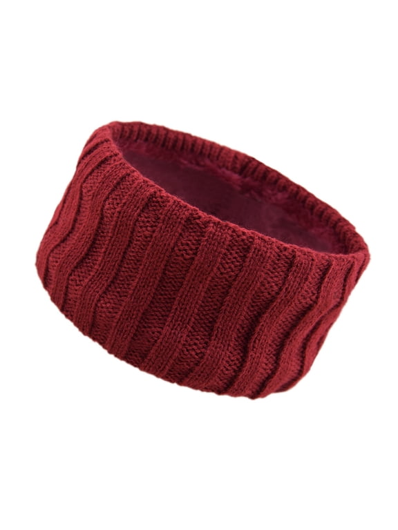 Winter Headbands for Women Ear Warmers, Women Wool Headband Fleece Lined, Cold Weather Warm Ear Muffs Thick Knitted Winter Accessories