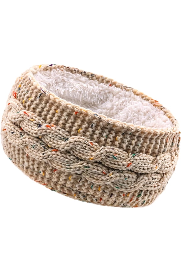 Winter Headbands for Women, Warmers Headbands with Fleece Lining, Ear Warmer Headband Thick Knitted Ear Muffs for Cold Weather