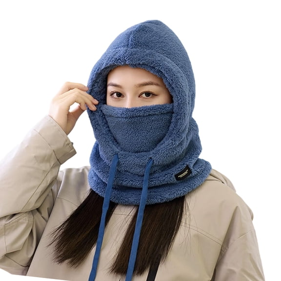 Winter Headwear for Women Warm Face Neck Cover Skull Cap Hooded Stylish Cap Thickened Ushanka Hat