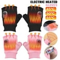 thumbnail image 1 of Winter Heated Gloves - Pink Waterproof Heated Gloves, 3 Heating Settings, Portable Heated Gloves, 1 of 7