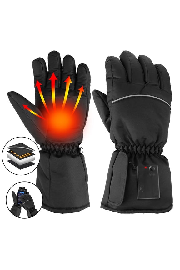 Winter Heated Gloves for Men Women, Battery Powered Hand Warmer Gloves for Climbing Hiking Cycling