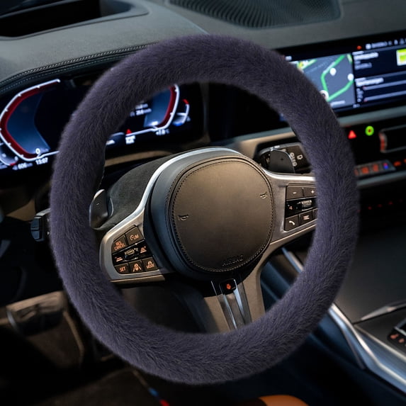 Winter Heated Steering Wheel Cover with Soft Plush Material Car Thermal Protection Cover for Cold Weather Driving and Holiday Travel Gifts Enhance Driving Comfort and Vehicle Interior Style
